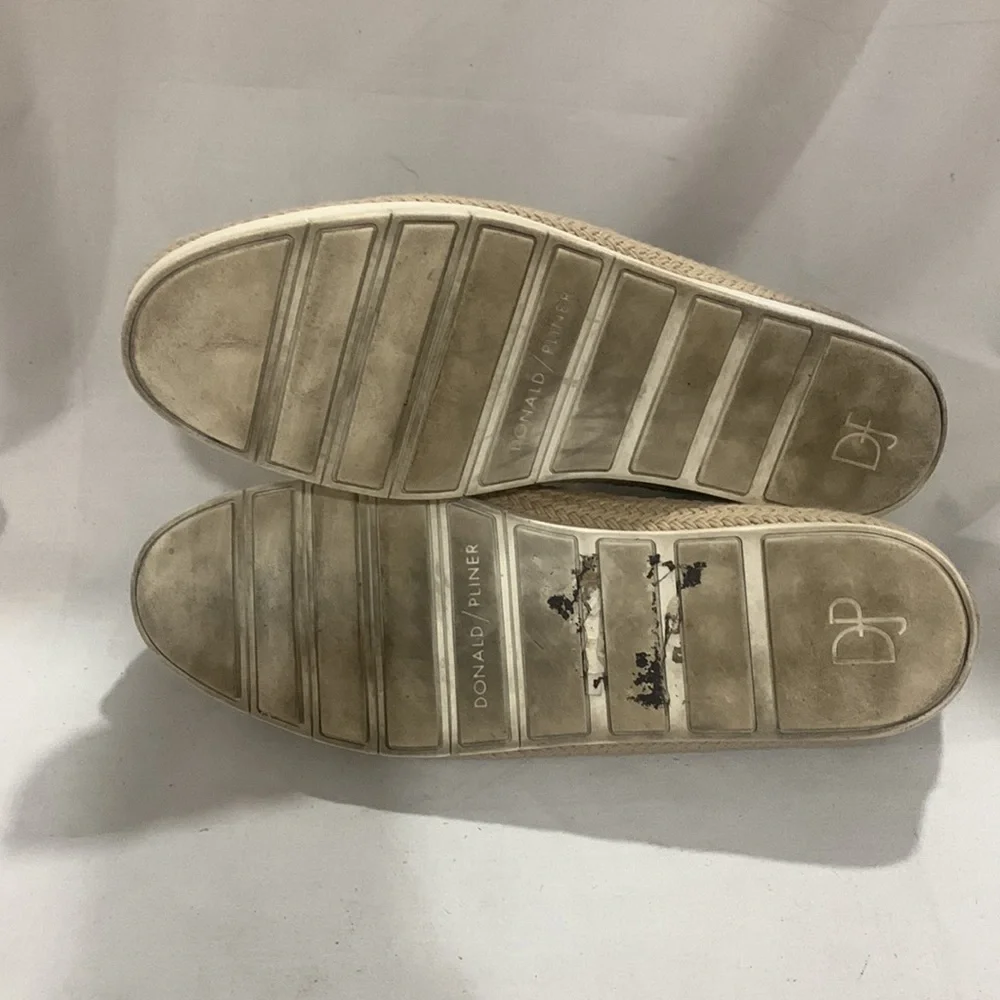 DONALD J. PLINER Nubuck Suede Basketweave Espadrille Flat Slip On Sneakers
